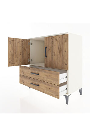 Hyperion Şifonyer Tek Raflı 2 Çekmeceli 2 Kapaklı 88x44x96 Aytaşı-Çam