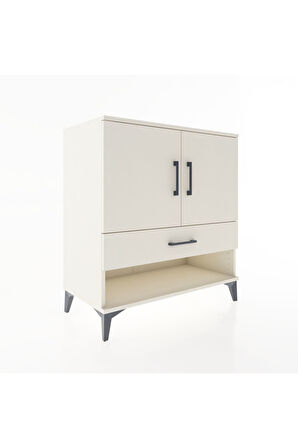 Hyperion Şifonyer 3 Raflı Tek Çekmeceli 2 Kapaklı 88x44x96 Aytaşı-Aytaşı