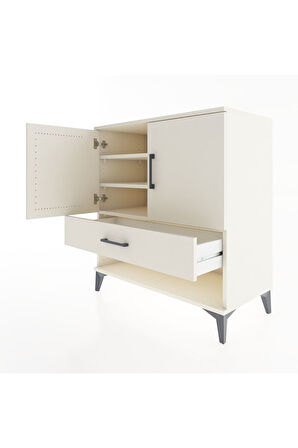 Hyperion Şifonyer 3 Raflı Tek Çekmeceli 2 Kapaklı 88x44x96 Aytaşı-Aytaşı