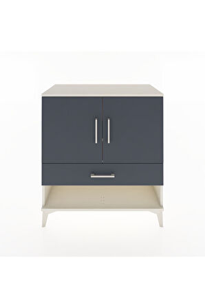 Hyperion Şifonyer 3 Raflı Tek Çekmeceli 2 Kapaklı 88x44x96 Aytaşı-Antrasit