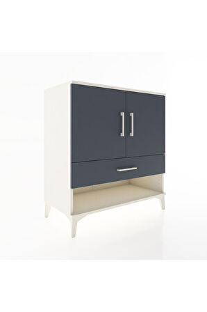 Hyperion Şifonyer 2 Raflı Tek Çekmeceli 2 Kapaklı 88x44x96 Aytaşı-Antrasit