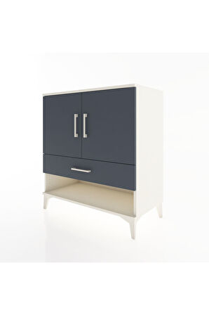 Hyperion Şifonyer 2 Raflı Tek Çekmeceli 2 Kapaklı 88x44x96 Aytaşı-Antrasit