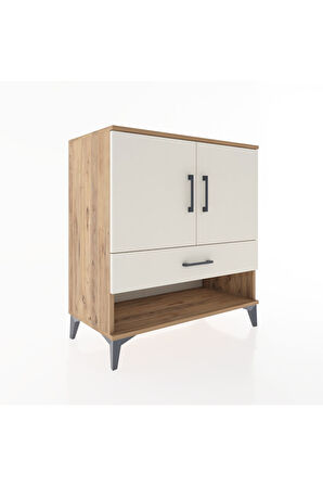 Hyperion Şifonyer Tek Raflı Tek Çekmeceli 2 Kapaklı 88x44x96 Çam-Aytaşı