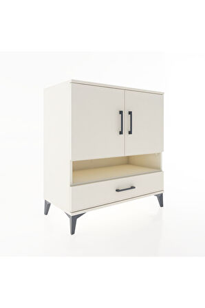 Hyperion Şifonyer 4 Raflı Tek Çekmeceli 2 Kapaklı 88x44x96 Aytaşı-Aytaşı