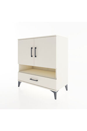 Hyperion Şifonyer 4 Raflı Tek Çekmeceli 2 Kapaklı 88x44x96 Aytaşı-Aytaşı