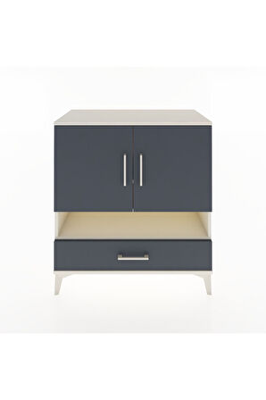 Hyperion Şifonyer 4 Raflı Tek Çekmeceli 2 Kapaklı 88x44x96 Aytaşı-Antrasit