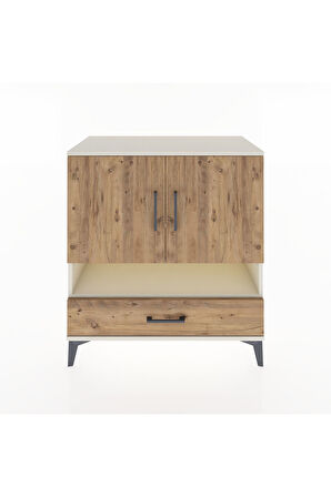 Hyperion Şifonyer 4 Raflı Tek Çekmeceli 2 Kapaklı 88x44x96 Aytaşı-Çam