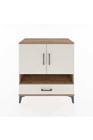 Hyperion Şifonyer 4 Raflı Tek Çekmeceli 2 Kapaklı 88x44x96 Çam-Aytaşı