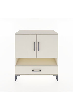 Hyperion Şifonyer 3 Raflı Tek Çekmeceli 2 Kapaklı 88x44x96 Aytaşı-Aytaşı