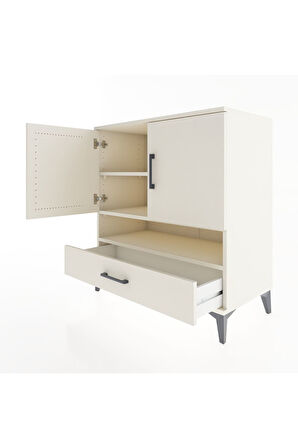 Hyperion Şifonyer 3 Raflı Tek Çekmeceli 2 Kapaklı 88x44x96 Aytaşı-Aytaşı