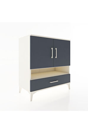 Hyperion Şifonyer 2 Raflı Tek Çekmeceli 2 Kapaklı 88x44x96 Aytaşı-Antrasit