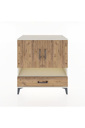 Hyperion Şifonyer 2 Raflı Tek Çekmeceli 2 Kapaklı 88x44x96 Aytaşı-Çam