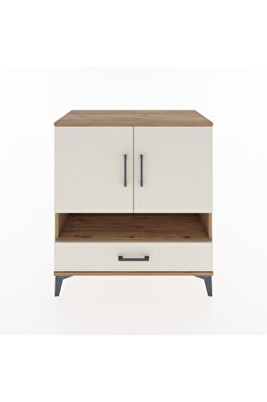 Hyperion Şifonyer 2 Raflı Tek Çekmeceli 2 Kapaklı 88x44x96 Çam-Aytaşı