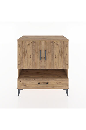 Hyperion Şifonyer 2 Raflı Tek Çekmeceli 2 Kapaklı 88x44x96 Çam-Çam