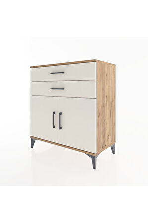 Hyperion Şifonyer 2 Raflı 2 Çekmeceli 2 Kapaklı 88x44x96 Çam-Aytaşı