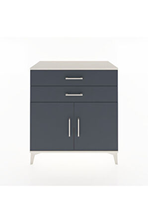 Hyperion Şifonyer Tek Raflı 2 Çekmeceli 2 Kapaklı 88x44x96 Aytaşı-Antrasit