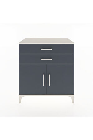 Hyperion Şifonyer 2 Çekmeceli 2 Kapaklı 88x44x96 Aytaşı-Antrasit