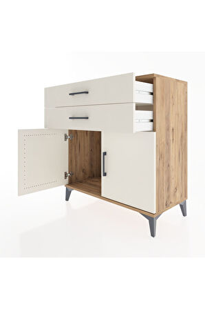 Hyperion Şifonyer 2 Çekmeceli 2 Kapaklı 88x44x96 Çam-Aytaşı