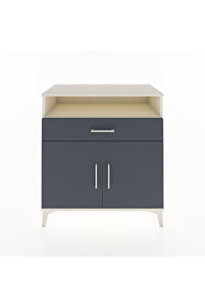 Hyperion Şifonyer 2 Raflı Tek Çekmeceli 2 Kapaklı 88x44x96 Aytaşı-Antrasit