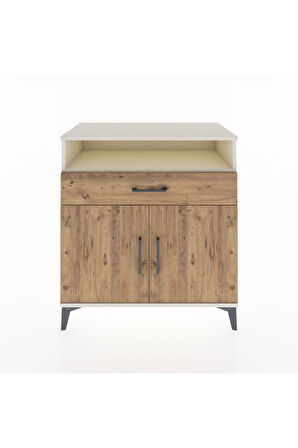 Hyperion Şifonyer 2 Raflı Tek Çekmeceli 2 Kapaklı 88x44x96 Aytaşı-Çam