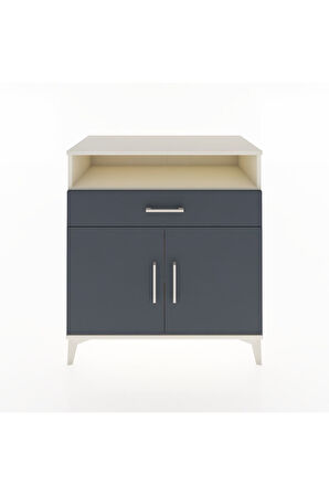 Hyperion Şifonyer Tek Raflı Tek Çekmeceli 2 Kapaklı 88x44x96 Aytaşı-Antrasit