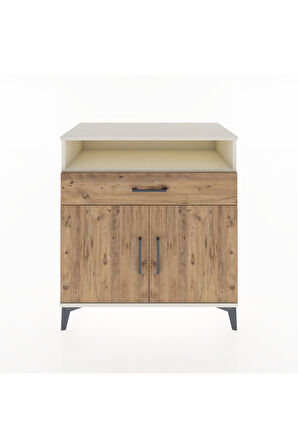 Hyperion Şifonyer Tek Raflı Tek Çekmeceli 2 Kapaklı 88x44x96 Aytaşı-Çam