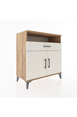 Hyperion Şifonyer Tek Raflı Tek Çekmeceli 2 Kapaklı 88x44x96 Çam-Aytaşı