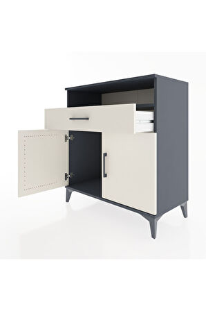 Hyperion Şifonyer Tek Çekmeceli 2 Kapaklı 88x44x96 Antrasit-Aytaşı