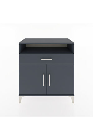 Hyperion Şifonyer Tek Çekmeceli 2 Kapaklı 88x44x96 Antrasit-Antrasit