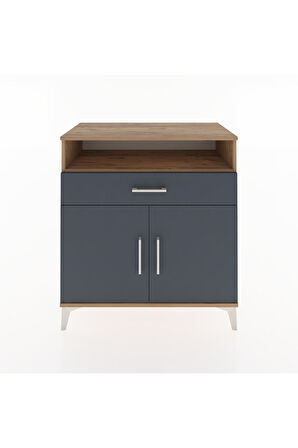 Hyperion Şifonyer Tek Çekmeceli 2 Kapaklı 88x44x96 Çam-Antrasit