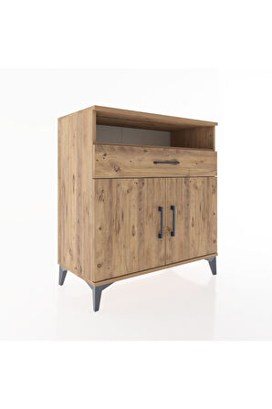 Hyperion Şifonyer Tek Çekmeceli 2 Kapaklı 88x44x96 Çam-Çam