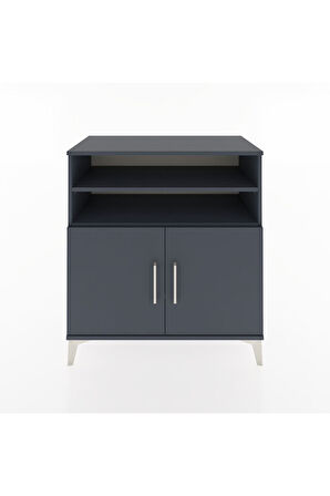 Hyperion Şifonyer 4 Raflı 2 Kapaklı 88x44x96 Antrasit-Antrasit