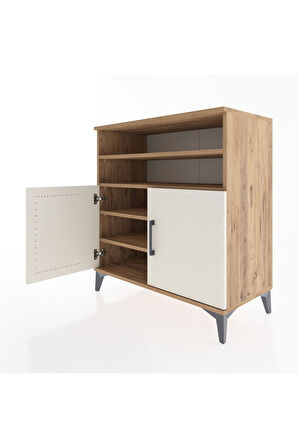 Hyperion Şifonyer 4 Raflı 2 Kapaklı 88x44x96 Çam-Aytaşı
