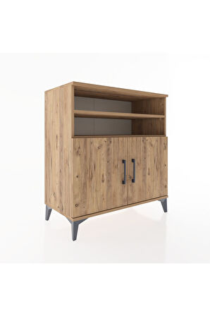 Hyperion Şifonyer 4 Raflı 2 Kapaklı 88x44x96 Çam-Çam