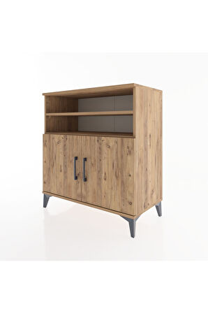 Hyperion Şifonyer 4 Raflı 2 Kapaklı 88x44x96 Çam-Çam