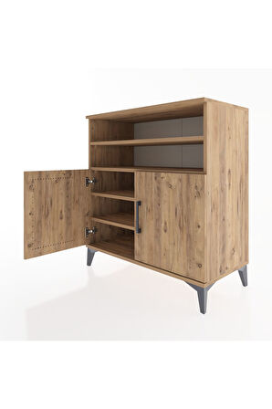 Hyperion Şifonyer 4 Raflı 2 Kapaklı 88x44x96 Çam-Çam