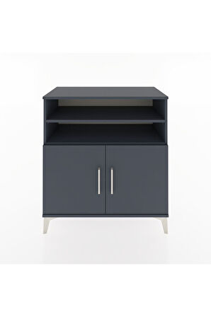 Hyperion Şifonyer 3 Raflı 2 Kapaklı 88x44x96 Antrasit-Antrasit