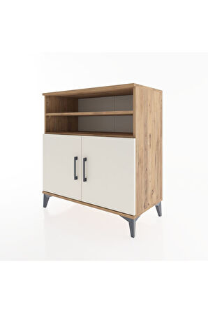 Hyperion Şifonyer 3 Raflı 2 Kapaklı 88x44x96 Çam-Aytaşı