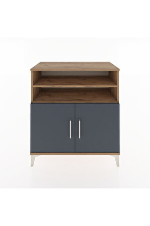 Hyperion Şifonyer 3 Raflı 2 Kapaklı 88x44x96 Çam-Antrasit