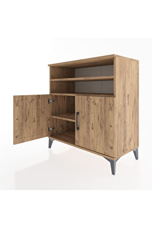 Hyperion Şifonyer 3 Raflı 2 Kapaklı 88x44x96 Çam-Çam