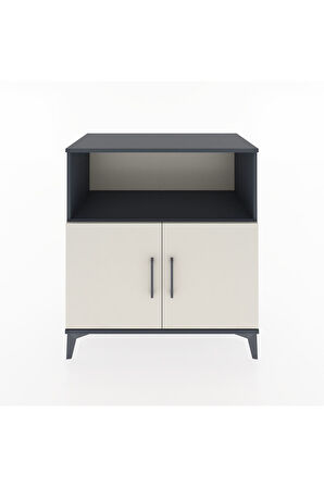 Hyperion Şifonyer 3 Raflı 2 Kapaklı 88x44x96 Antrasit-Aytaşı