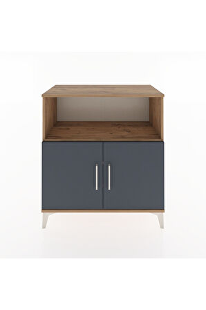 Hyperion Şifonyer 3 Raflı 2 Kapaklı 88x44x96 Çam-Antrasit