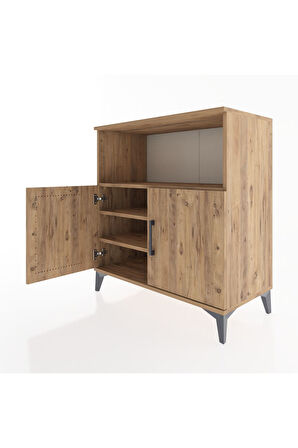 Hyperion Şifonyer 3 Raflı 2 Kapaklı 88x44x96 Çam-Çam