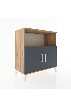 Hyperion Şifonyer 2 Raflı 2 Kapaklı 88x44x96 Çam-Antrasit