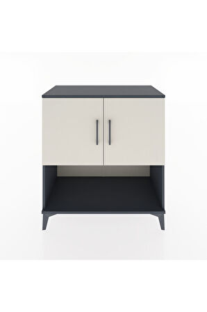 Hyperion Şifonyer 3 Raflı 2 Kapaklı 88x44x96 Antrasit-Aytaşı