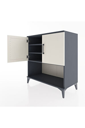 Hyperion Şifonyer 3 Raflı 2 Kapaklı 88x44x96 Antrasit-Aytaşı