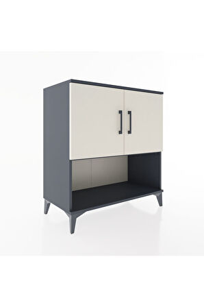Hyperion Şifonyer Tek Raflı 2 Kapaklı 88x44x96 Antrasit-Aytaşı