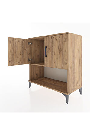 Hyperion Şifonyer Tek Raflı 2 Kapaklı 88x44x96 Çam-Çam