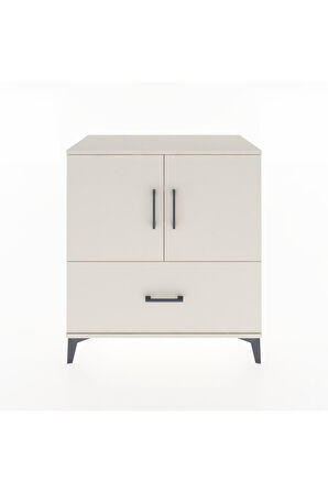 Hyperion Şifonyer 3 Raflı Tek Çekmeceli 2 Kapaklı 88x44x96 Aytaşı-Aytaşı