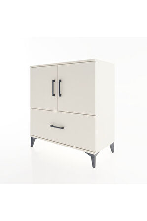 Hyperion Şifonyer 3 Raflı Tek Çekmeceli 2 Kapaklı 88x44x96 Aytaşı-Aytaşı